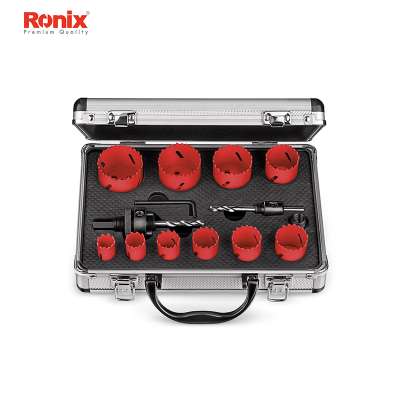 RONIX premium quality 12 pieces bimetal hole saw set model RH-5200