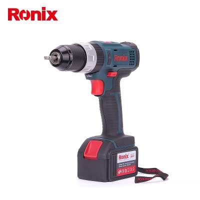 Ronix 8618N Silent 18V Lithium Battery Cordless Power Tools Brushless Drill Wireless Screwdriver